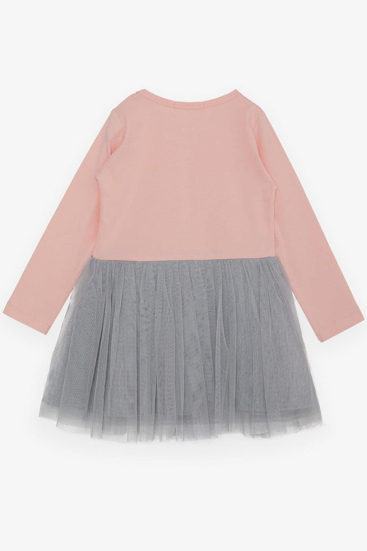 BRE Breeze Girl Child Long Sleeve Dress Tulle Printed Summer 1.5-5 Years, Powder - Castelldefels