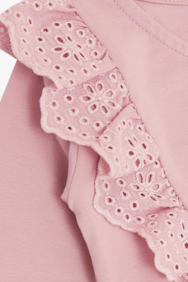 BRE Breeze Girl Child Long Sleeve Dress with Tulle Lace 1.5-5 Years, Rose Pink - Poltava