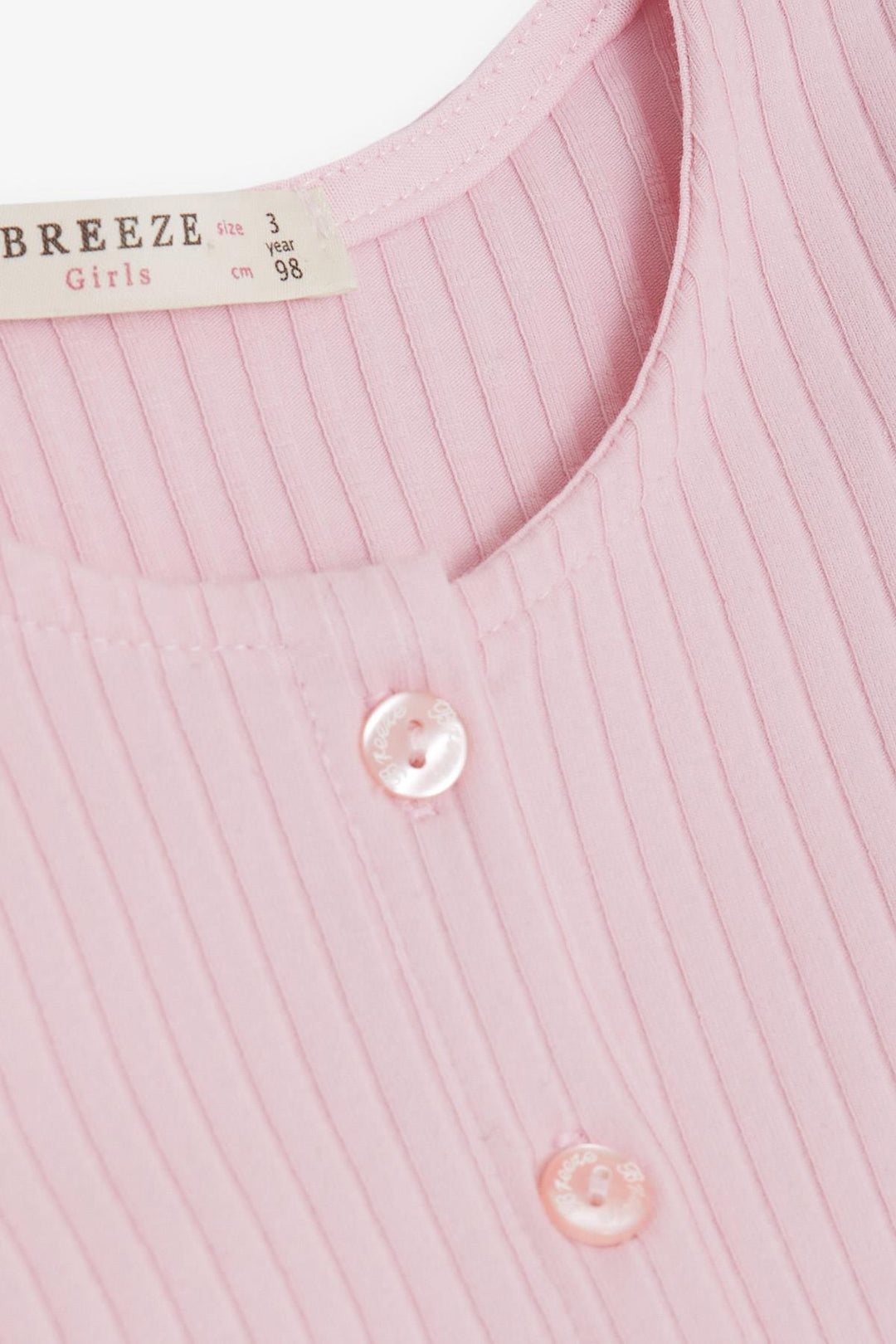 BRE Breeze Girl Child Long Sleeve Dress with Tulle Embroidery Buttoned 1.5-5 Years, Pink - Fitchburg