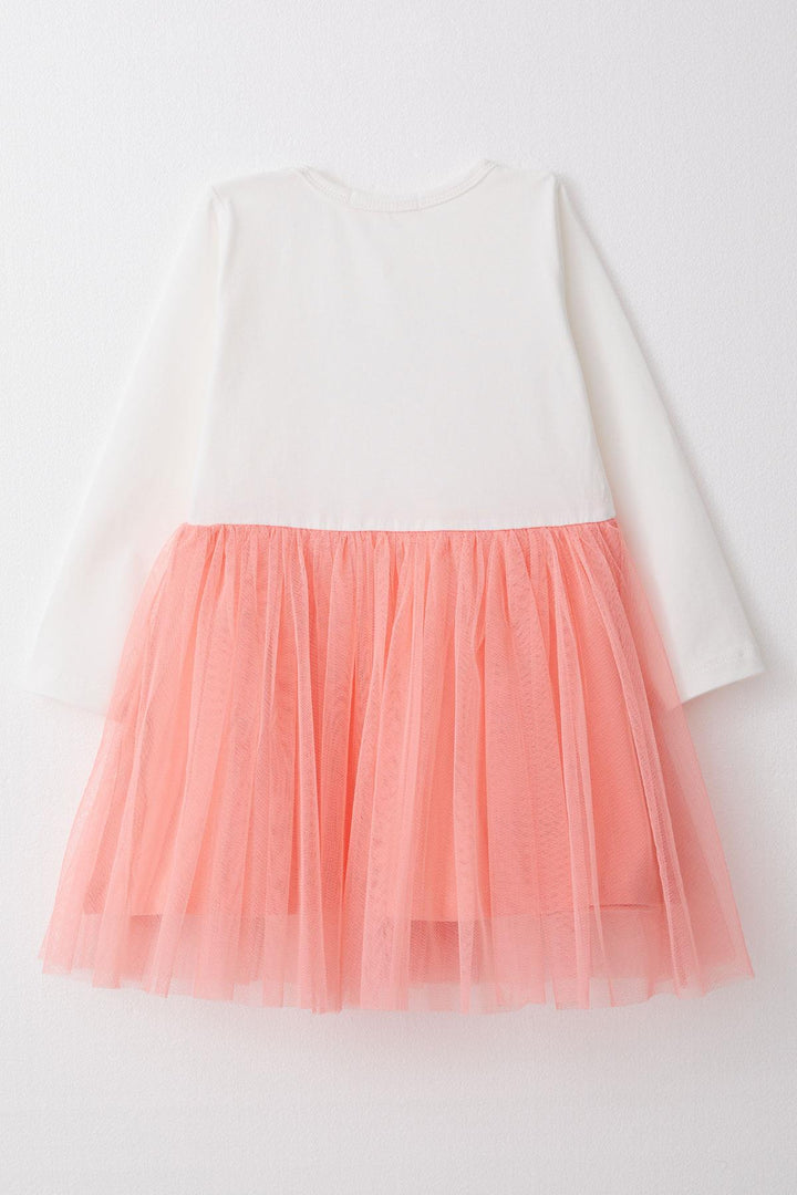 BRE Breeze Girl Child Long Sleeve Dress with Summer Printed Hearts 1.5-5 Years, Ecru - Antwerp