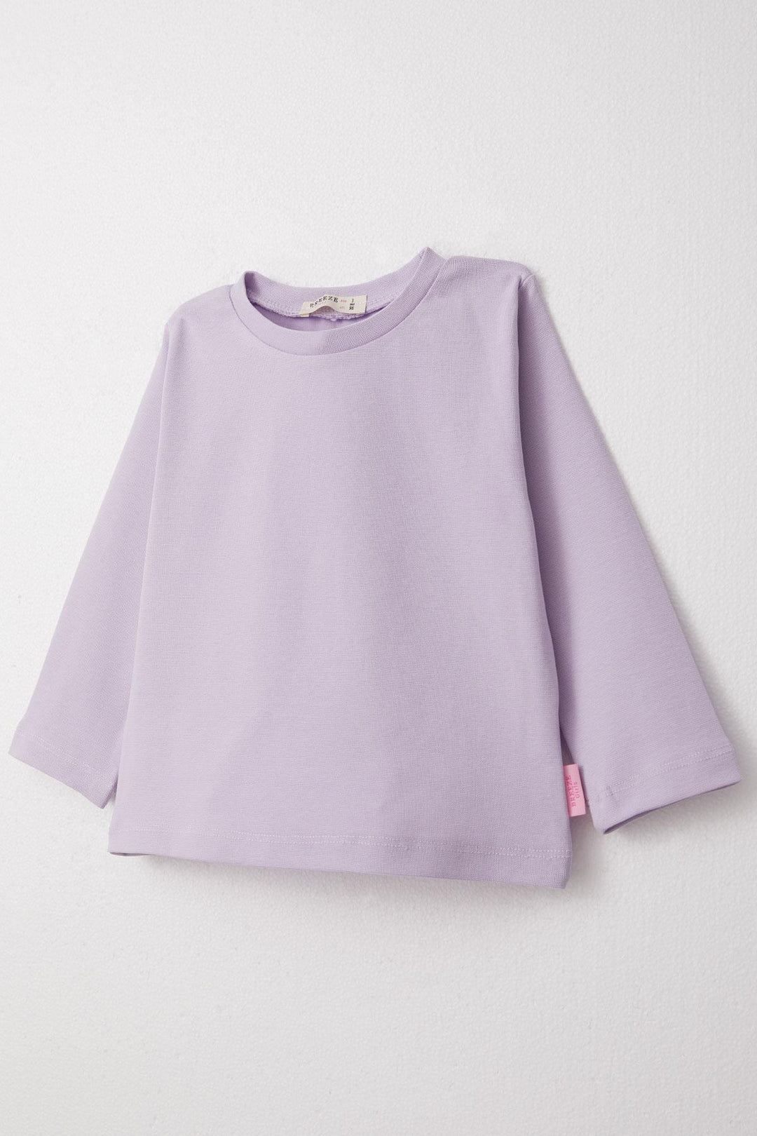BRE Girl's Long Sleeve T-Shirt Basic 1-4 Years, Light Lilac - Lombard