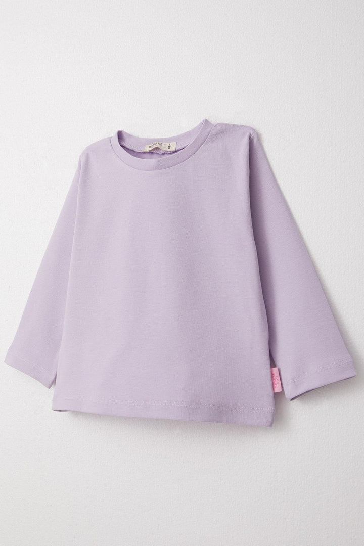 BRE Girl's Long Sleeve T-Shirt Basic 1-4 Years, Light Lilac - Lombard