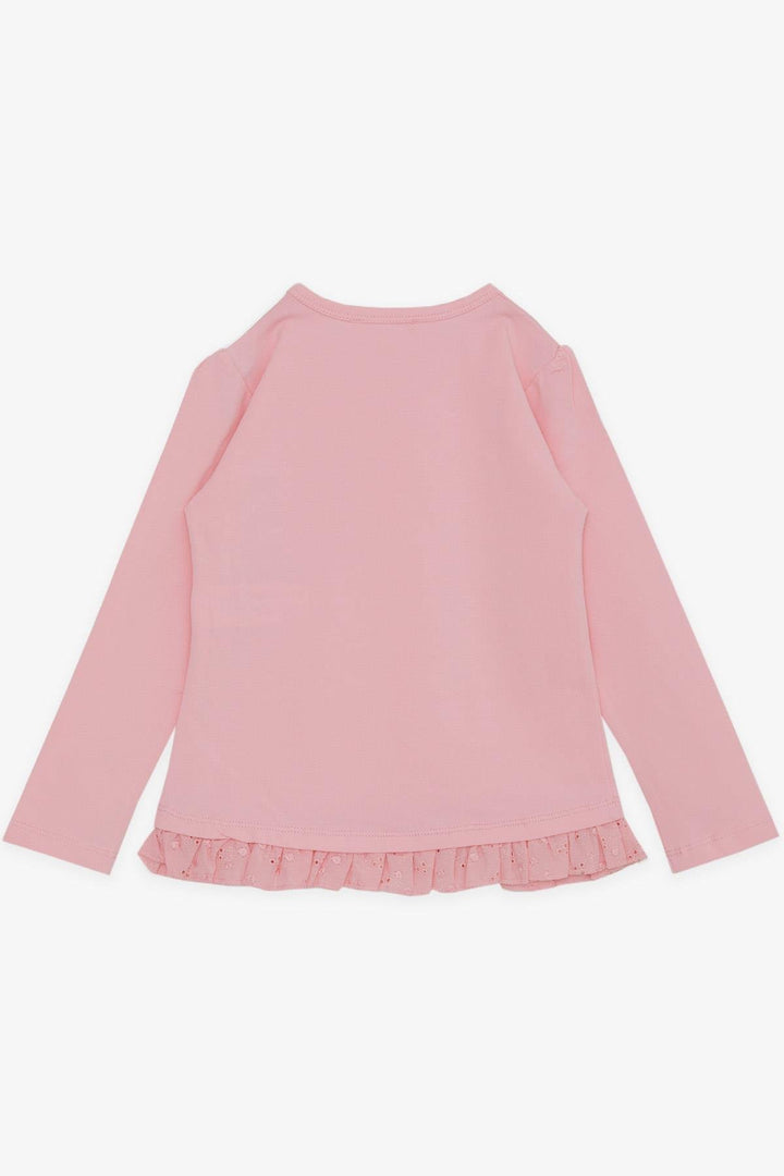 BRE Breeze Girl Child Long Sleeve T-Shirt with Lace Pocket 1.5-5 Years, Pink - Swords
