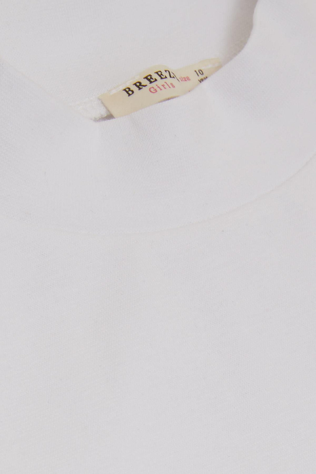 BRE Breeze Girl Child Long Sleeve T-shirt Straight Collar Basic 94 Years, White - Baranavichy