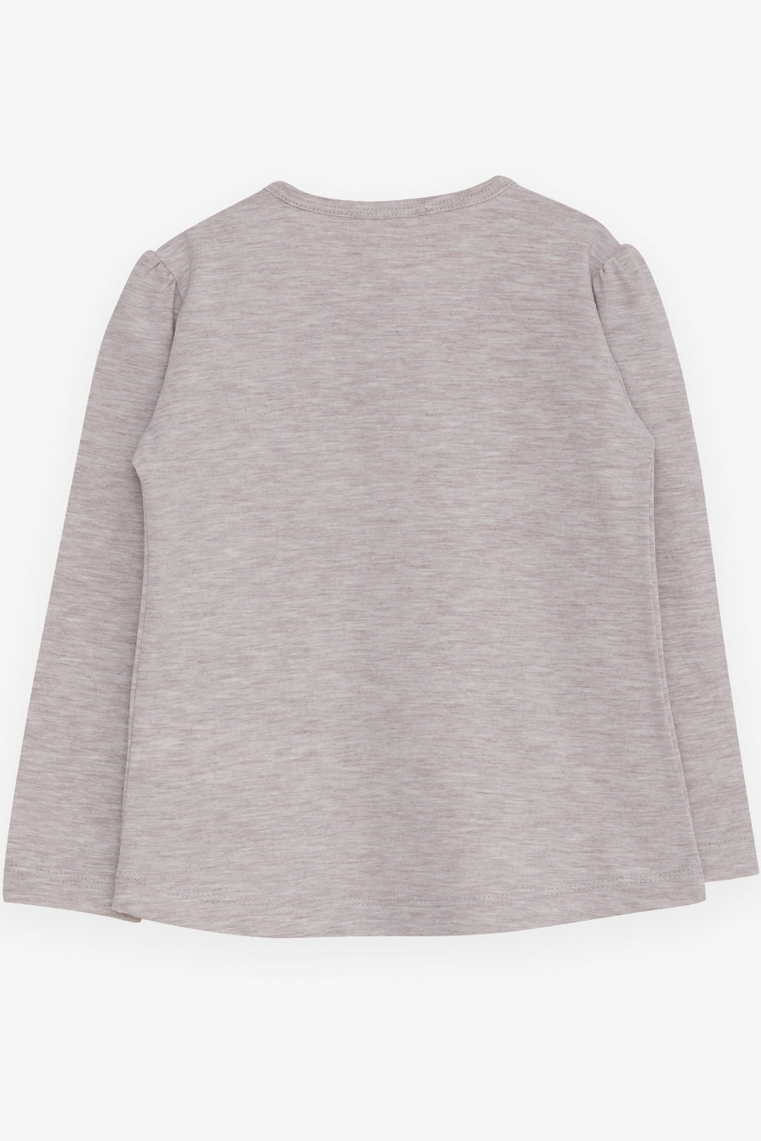 BRE Breeze Girl Child Long Sleeve T-Shirt with Lace, 1-4 Years, Beige Melange - Shoreline