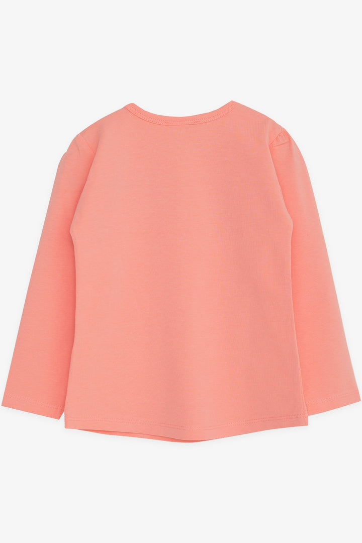 BRE Breeze Girl Child Long Sleeve T-Shirt with Lace 1-4 Years, Salmon - Rancho Cucamonga