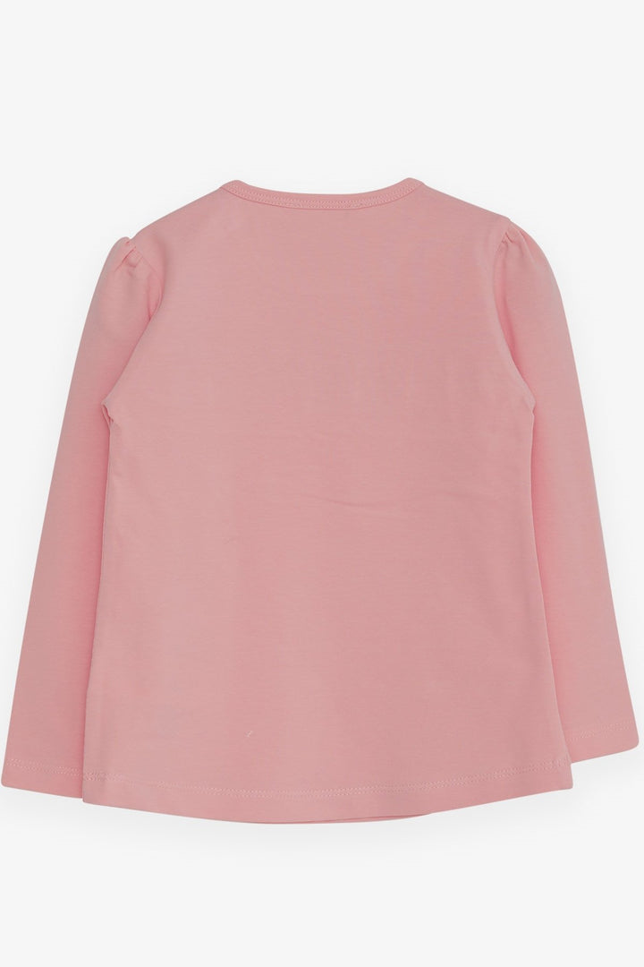BRE Breeze Girl Child Long Sleeve T-Shirt with Lace, 1-4 Years, Pink - Durango