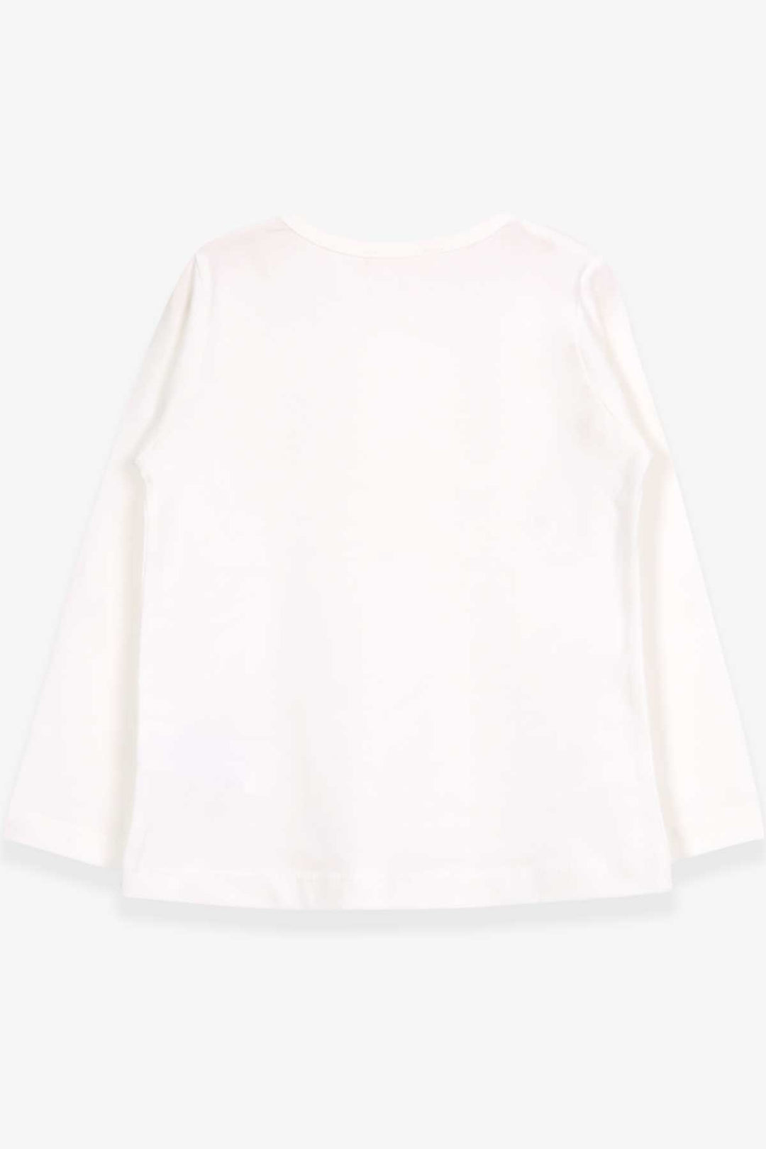 BRE Breeze Girl Child Long Sleeve T-Shirt with Lace 2-6 Years, Ecru - Hastings