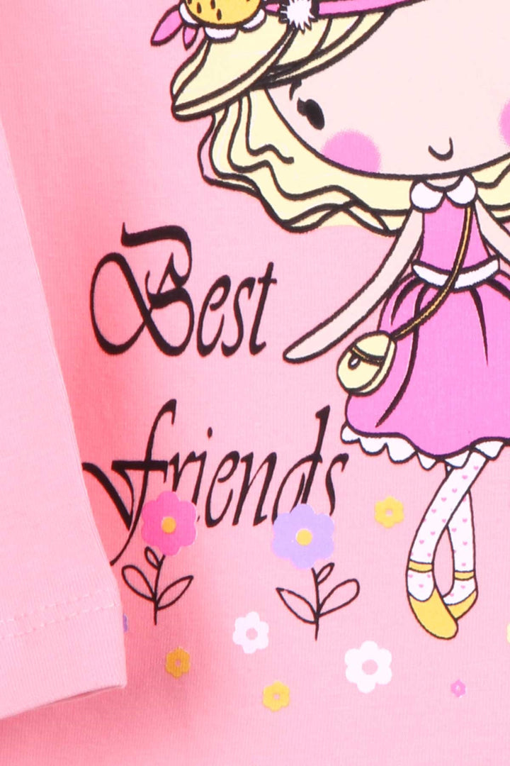 BRE Breeze Girl Child Long Sleeve T-Shirt Girl Child Printed 1-4 Years, Powder - Ixmiquilpan