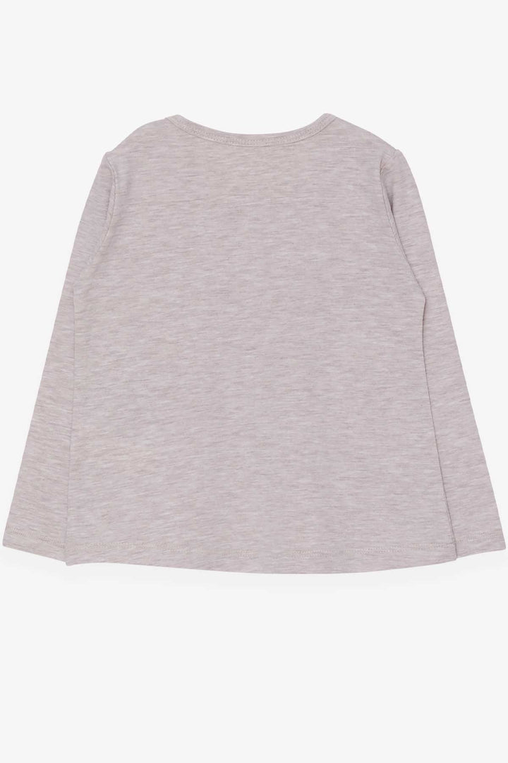 BRE Breeze Girl Child Long Sleeve T-Shirt Girl Printed 3-8 Years, Beige Melange - Castellón de la Plana