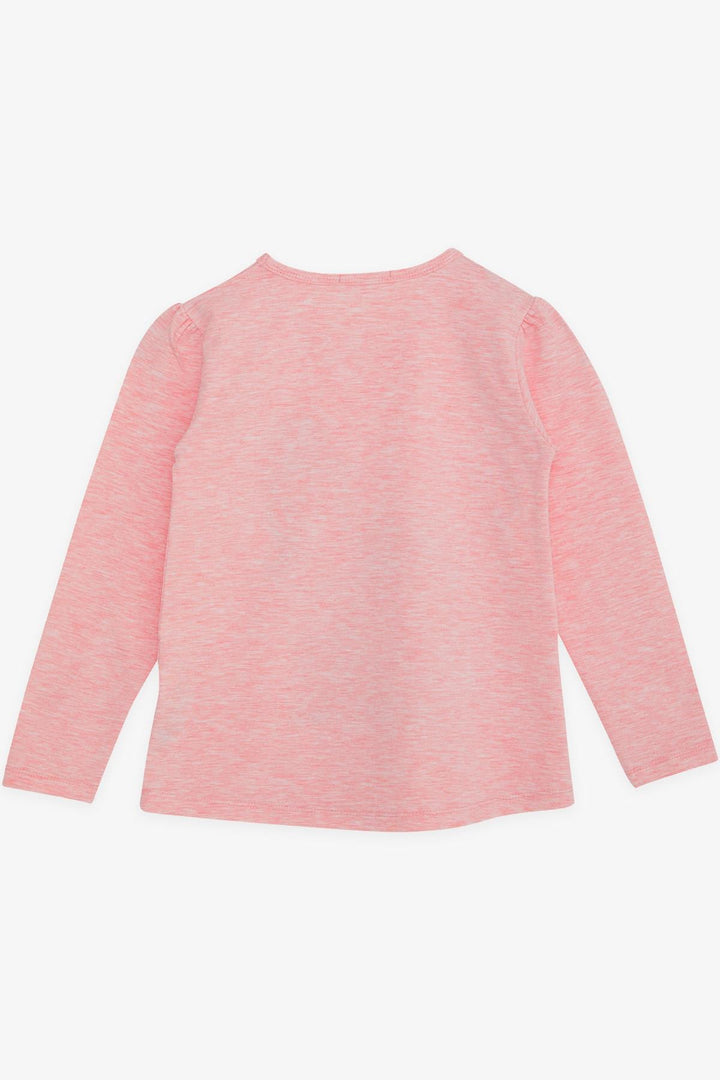 BRE Breeze Girl Child Long Sleeve T-Shirt Girl Bakılı 4-9 Years, Salmon Melange - Vila do Conde