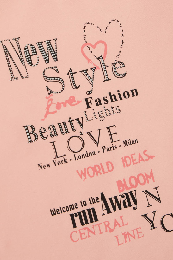 BRE Breeze Girl Child Long Sleeve T-Shirt Fashion Themed Printed 62 Years, Salmon - Padova