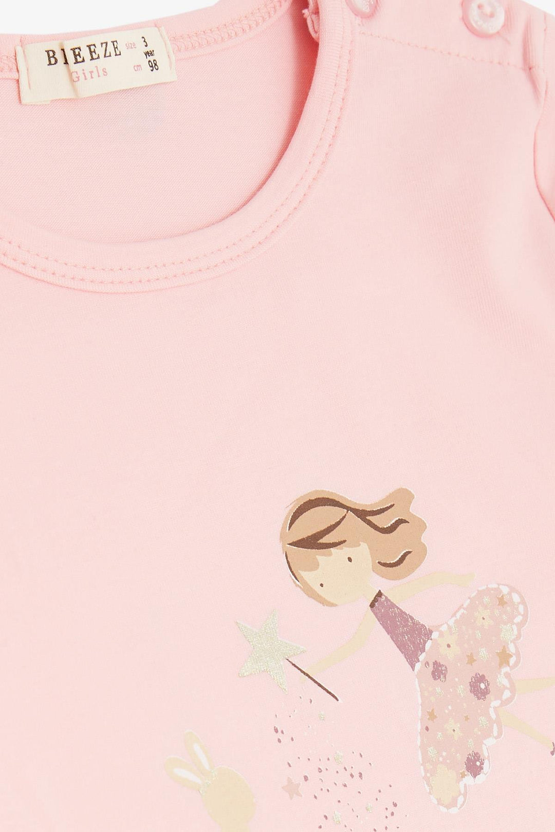 BRE Breeze Girl Child Long Sleeve T-Shirt Happiness Themed Girl Printed 1-4 Years, Pink - Jiquílpan de Juárez