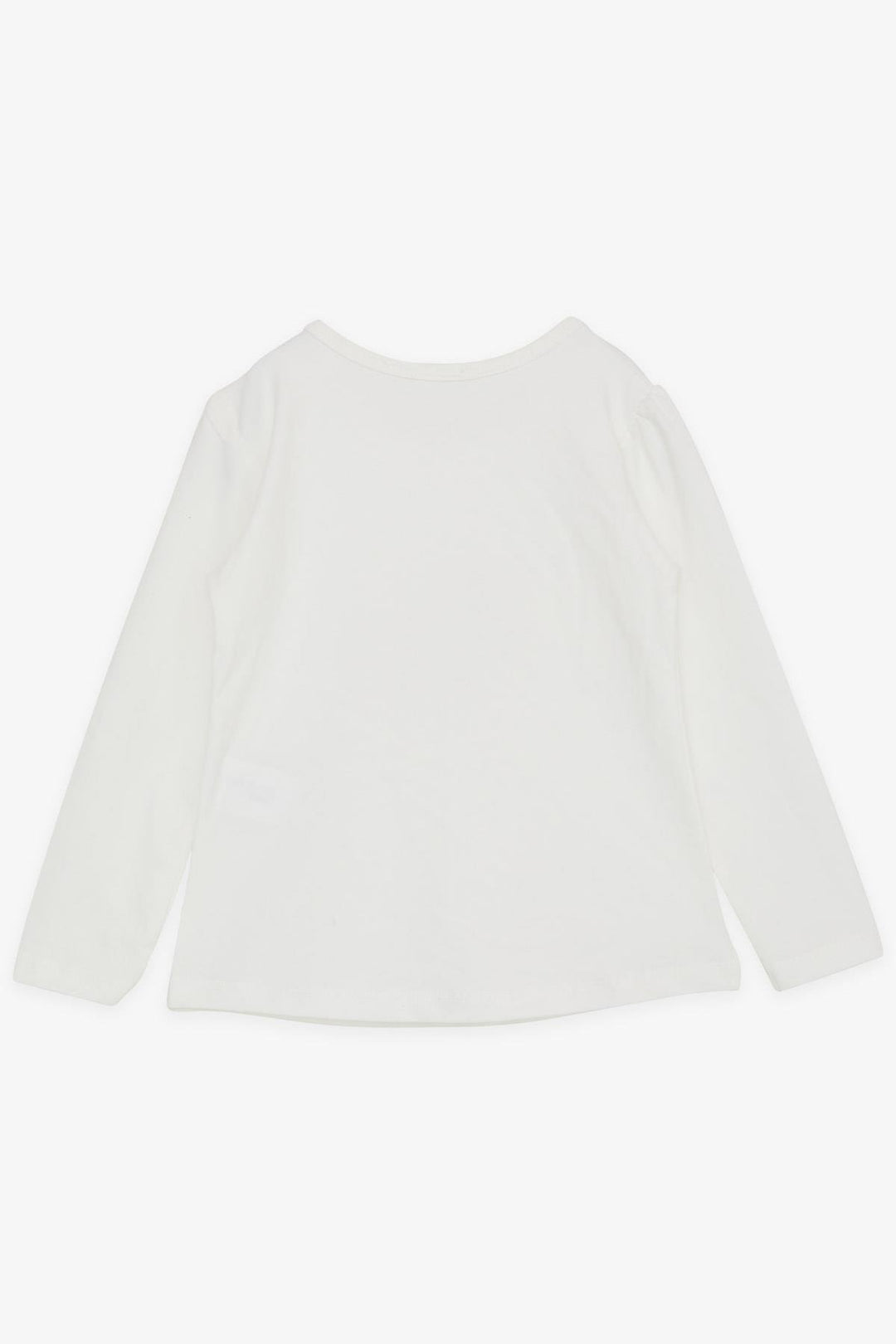 BRE Breeze Girl Child Long Sleeve T-Shirt with Pompons and Pearls, 1-4 Years, Ecru - Córdoba