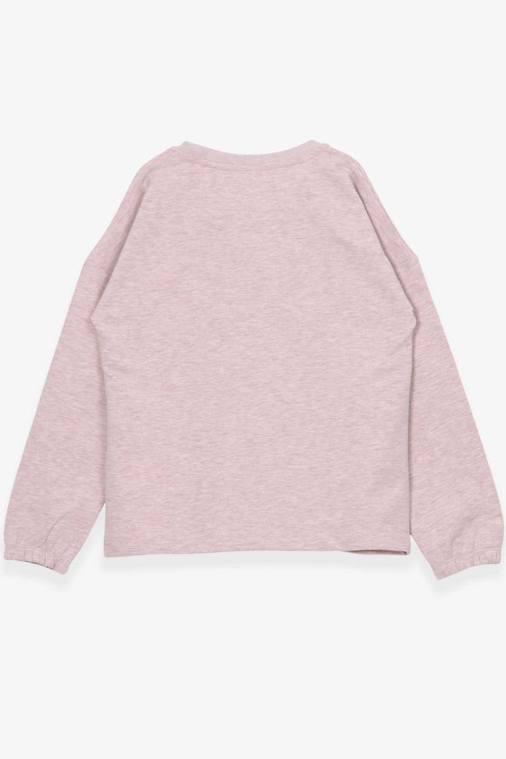 BRE Breeze Girl Child Long Sleeve T-Shirt Portrait Girl Printed 104 Years, Beige Melange - Worcester
