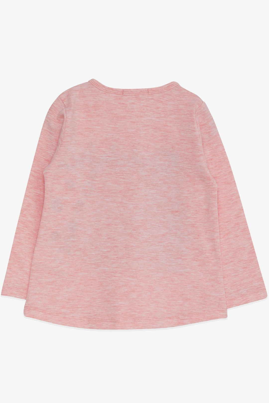 BRE Breeze Girl Child Long Sleeve T-Shirt Sequined Girl Printed 3-8 Years, Salmon Melange - La Mirada