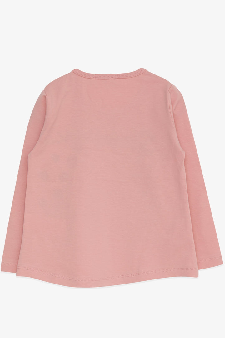 BRE Breeze Girl Child Long Sleeve T-Shirt Sequined Girl Printed 3-8 Years, Salmon - Roquetas de Mar
