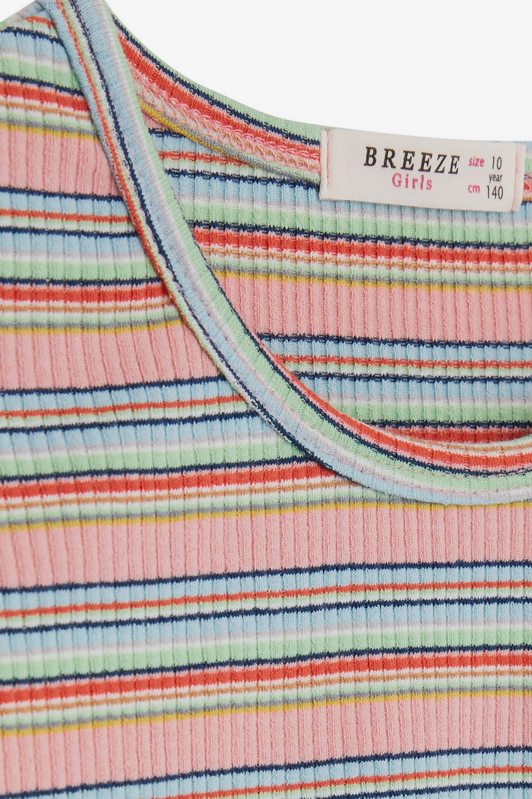 BRE Breeze Girl Child Long Sleeve T-Shirt Colorful Striped 94 Years, Mixed Color - Zhovti Vody