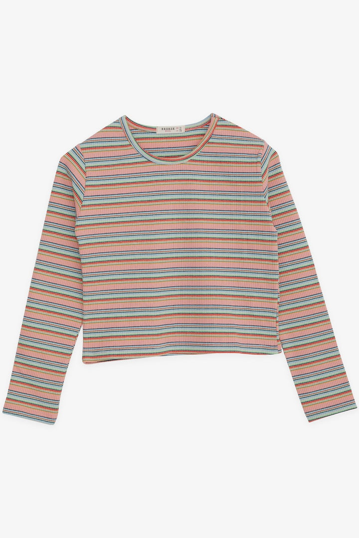 BRE Breeze Girl Child Long Sleeve T-Shirt Colorful Striped 94 Years, Mixed Color - Zhovti Vody