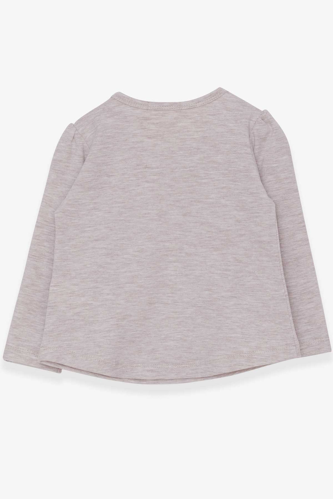 BRE Breeze Girl Child Long Sleeve T-Shirt with Painter Girl Print, 1-4 Years, Beige Melange - Ciudad de Melilla