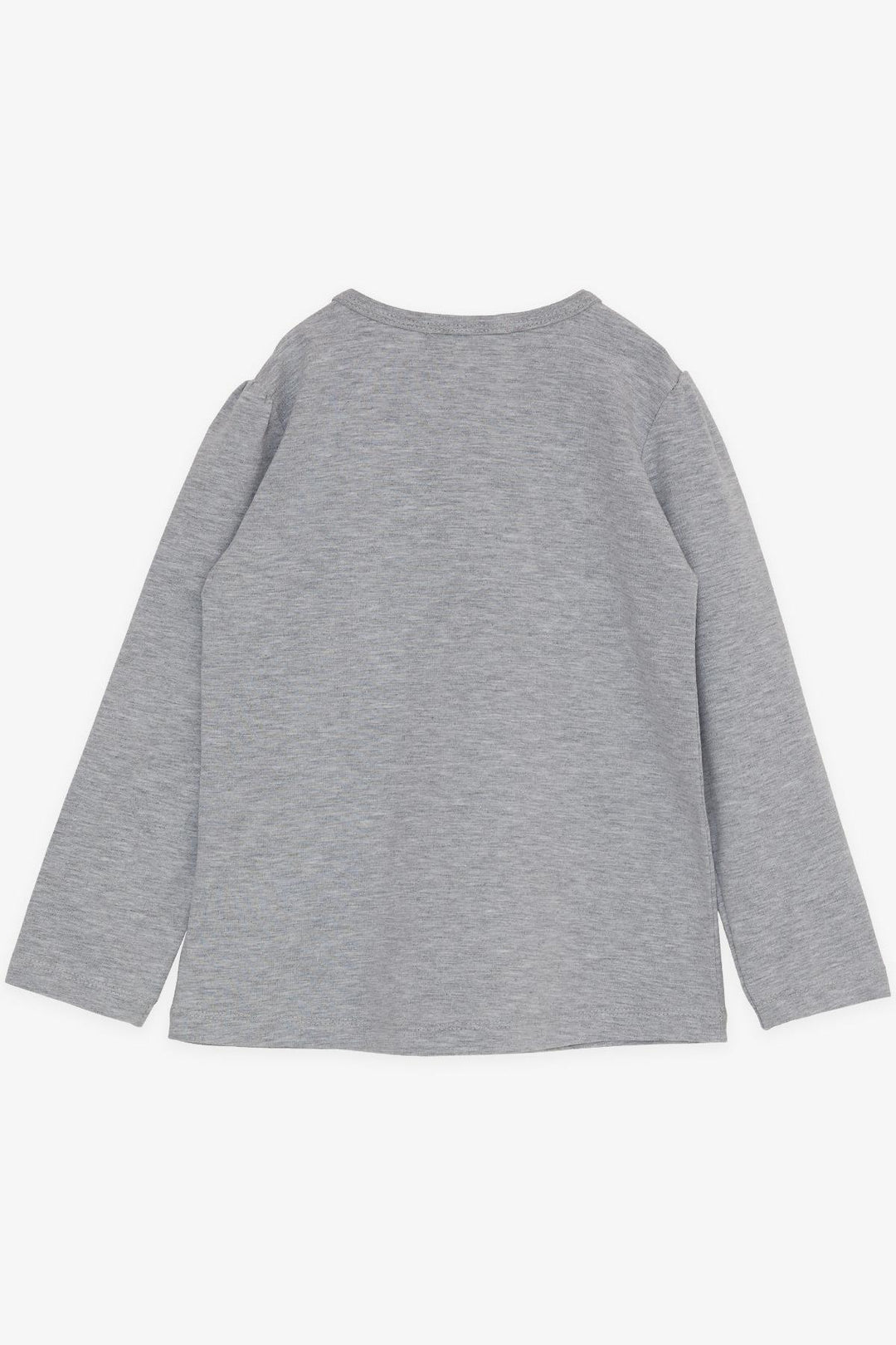 BRE Breeze Girl Child Long Sleeve T-Shirt Cute Deer Printed 2-6 Years, Grey Melange - Dakota Ridge