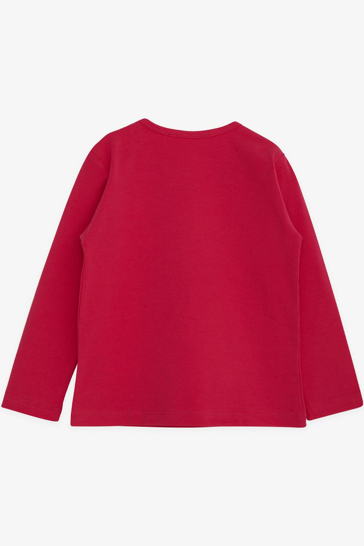 BRE Breeze Girl Child Long Sleeve T-Shirt Cute Moon Printed 2-6 Years, Fuchsia - Richmond