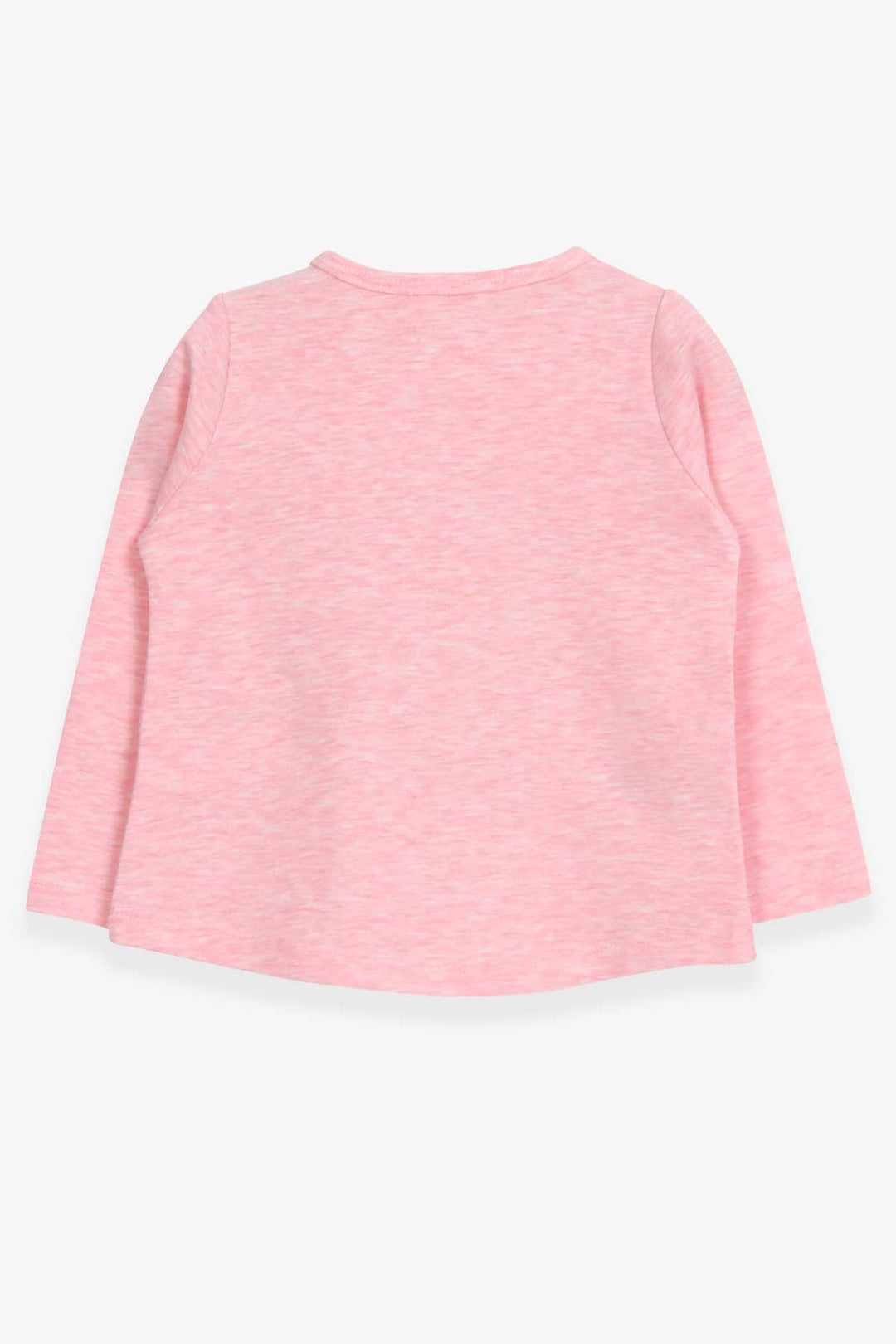 BRE Breeze Girl Child Long Sleeve T-Shirt Cute Girl Printed 1-4 Years, Salmon Melange - Sciacca