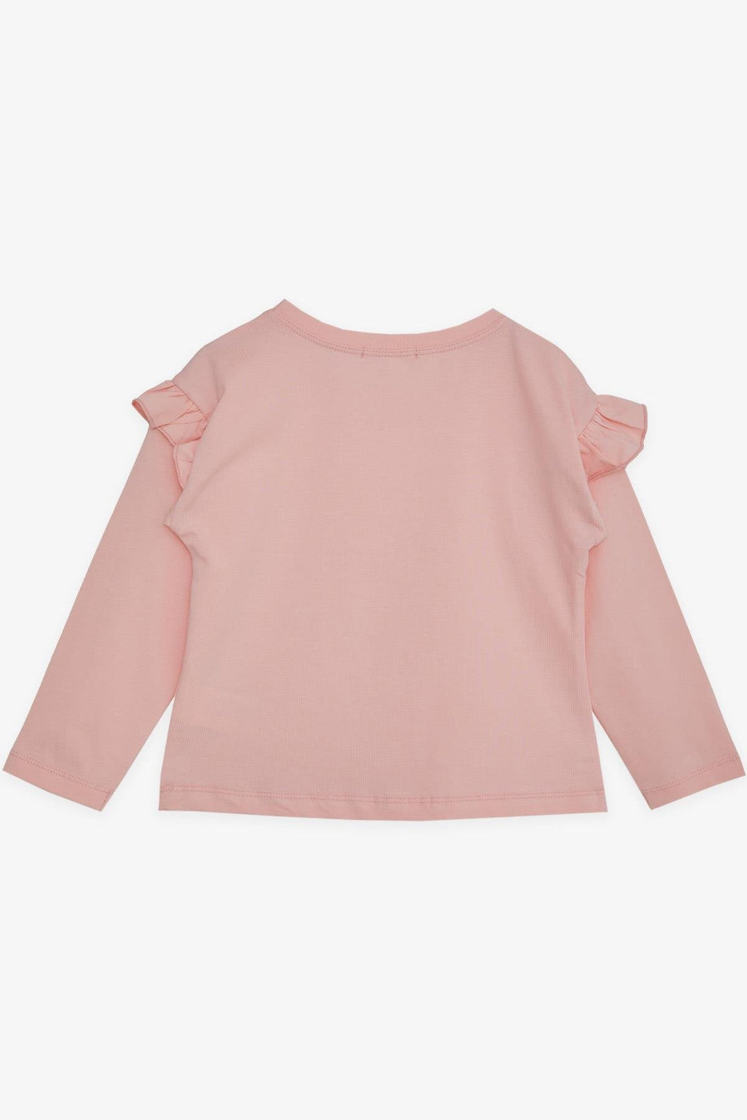 BRE Breeze Girl Child Long Sleeve T-Shirt Cute Bunny Printed Shoulder Ruffled 1-4 Years, Pink - Lower Hutt