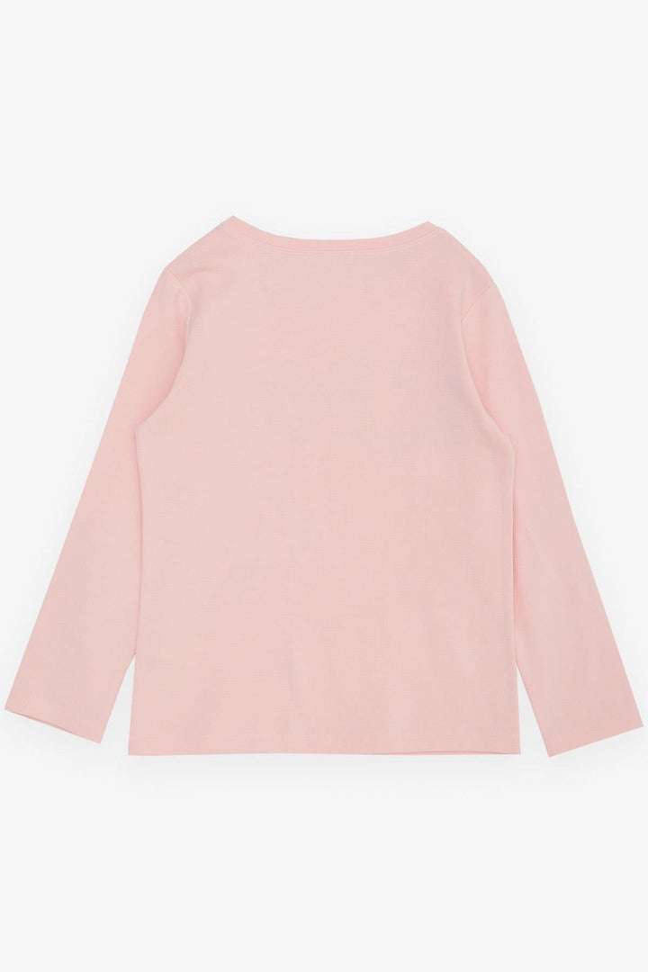 BRE Breeze Girl Child Long Sleeve T-shirt Love Themed Flower Printed Glittery 82 Years, Powder - Barneveld