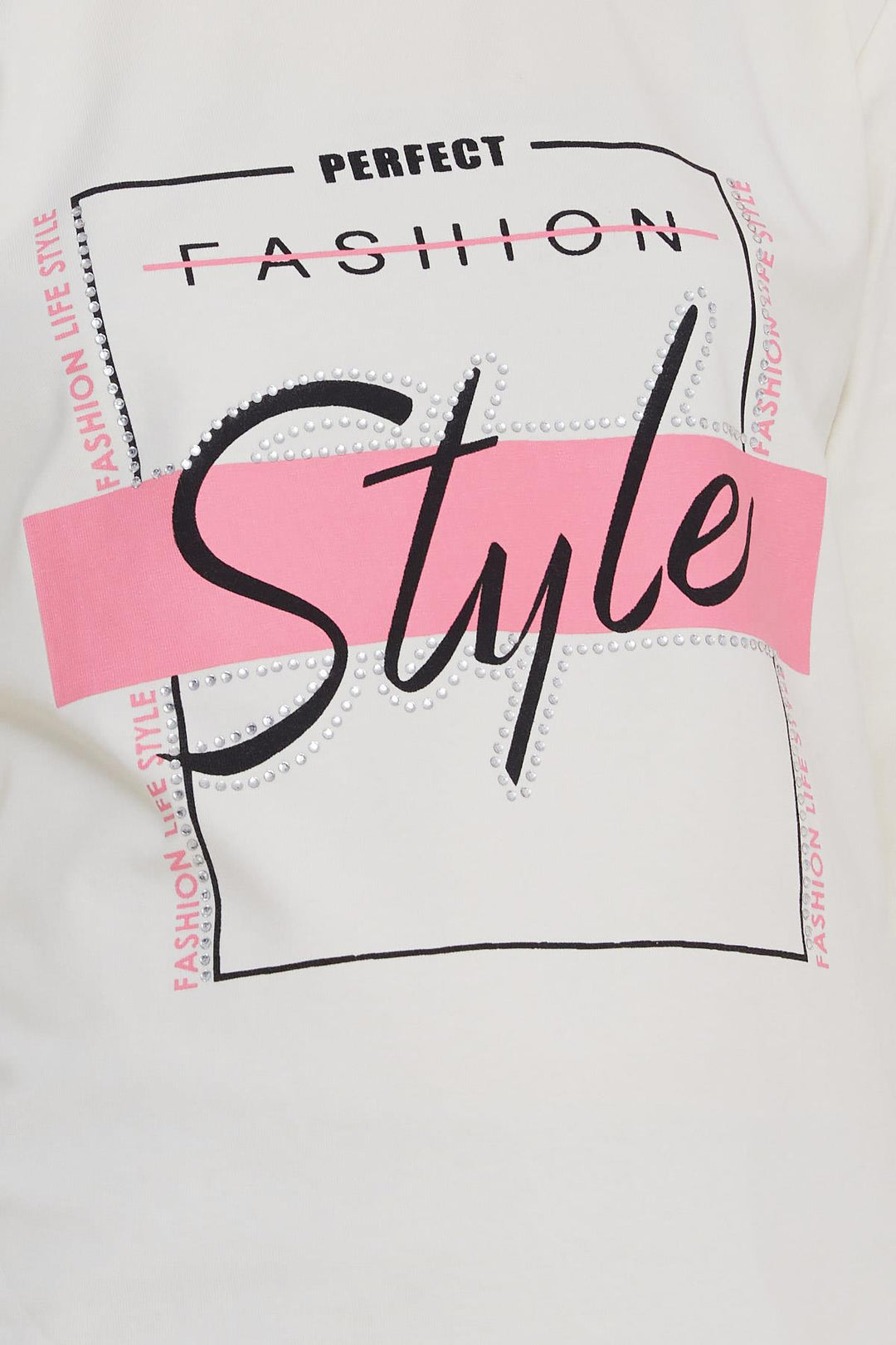 BRE Breeze Girl Child Long Sleeve T-Shirt with Stone Printed Writing, 62 Years, Cream - Pryluky