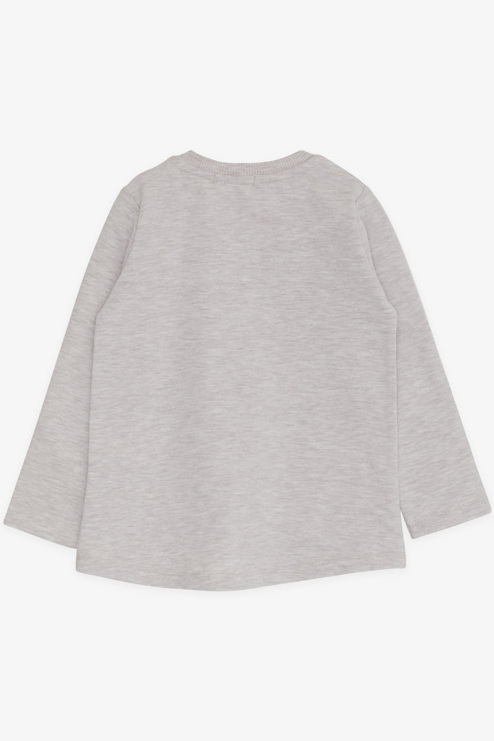 BRE Breeze Girl Child Long Sleeve T-Shirt Unicorn Printed 1.5-5 Years, Beige Melange - Pesaro