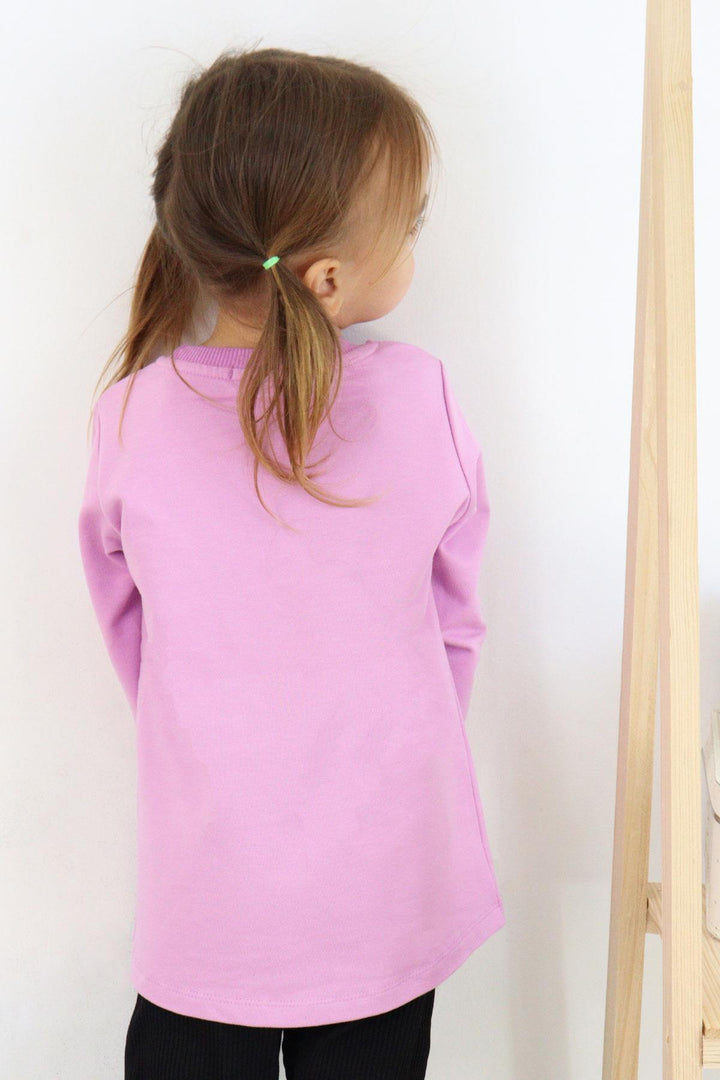 BRE Breeze Girl Child Long Sleeve T-Shirt Unicorn Printed 1.5-5 Years, Lilac - The Acreage