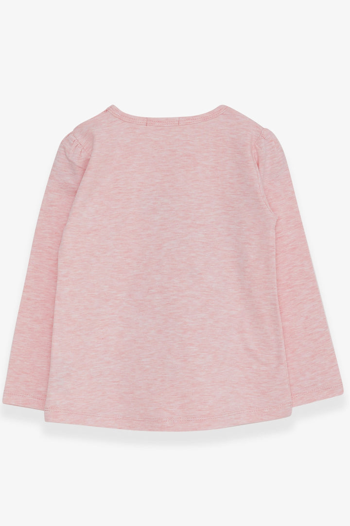 BRE Breeze Girl Child Long Sleeve T-Shirt Unicorn 2-6 Years, Salmon Melange - Evergem