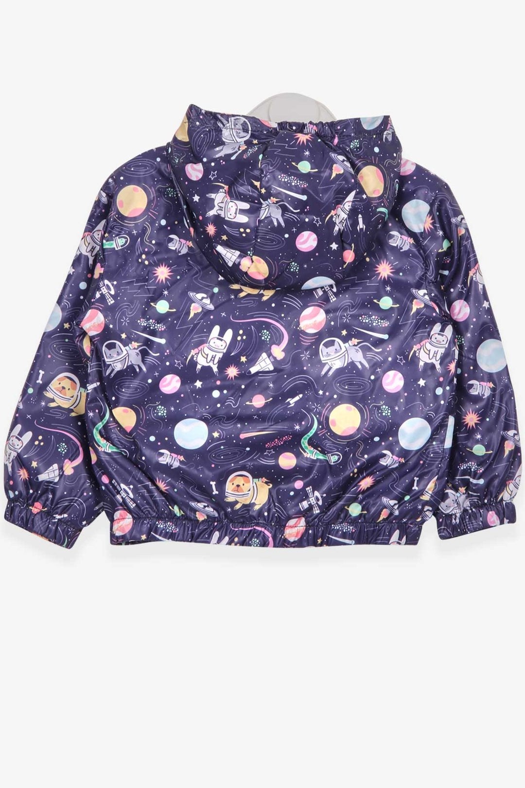 BRE Breeze Girl Child Raincoat Astronaut Animals Themed 1-5 Years, Purple - Forest