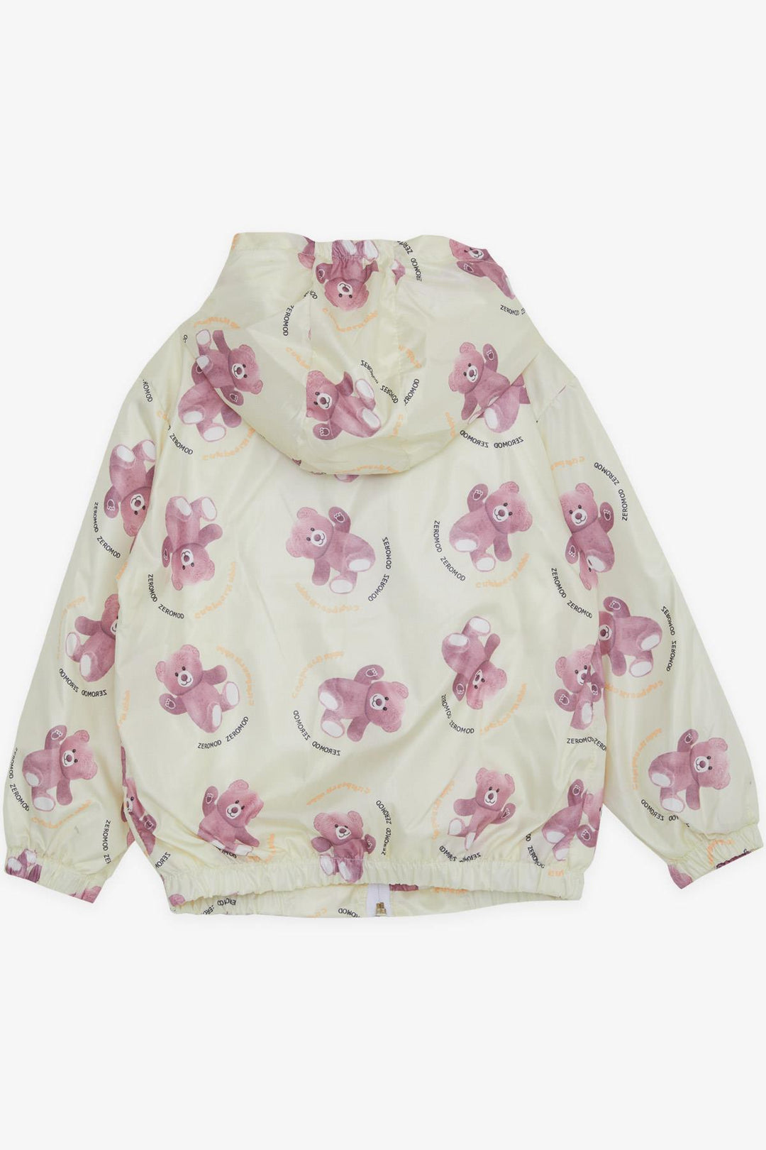 BRE Breeze Girl Child Raincoat with Bear Pattern, 1-5 Years, Cream - Orangeville