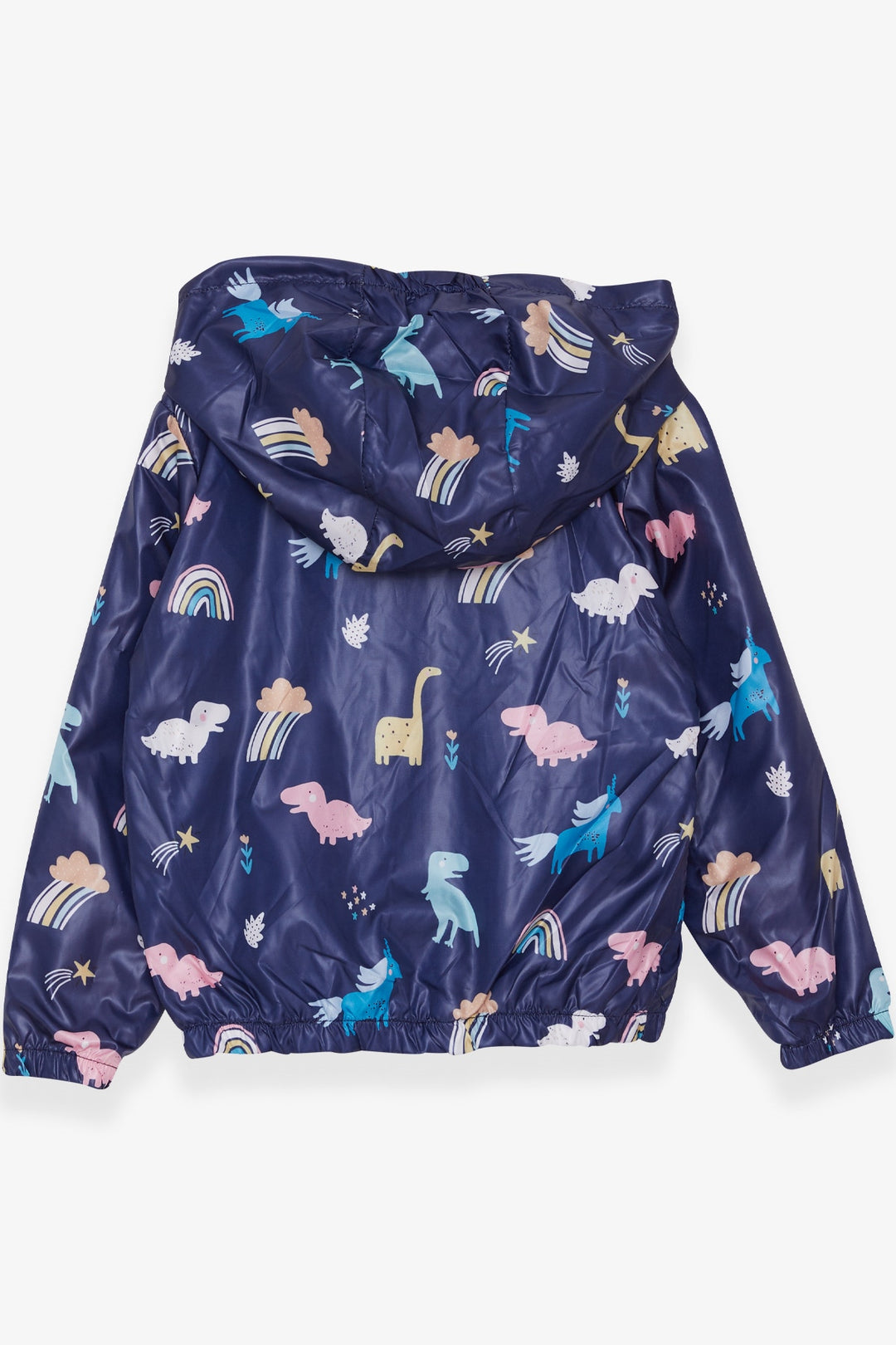 BRE Breeze Girl Child Raincoat with Dinosaur Pattern, 1-6 Years, Navy Blue - Dubbo