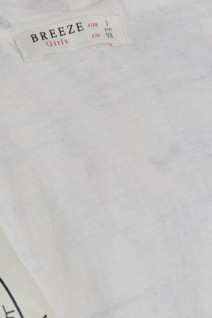 BRE Breeze Girl Child Raincoat with Kitty Pattern, 1-6 Years, Cream - Saltillo