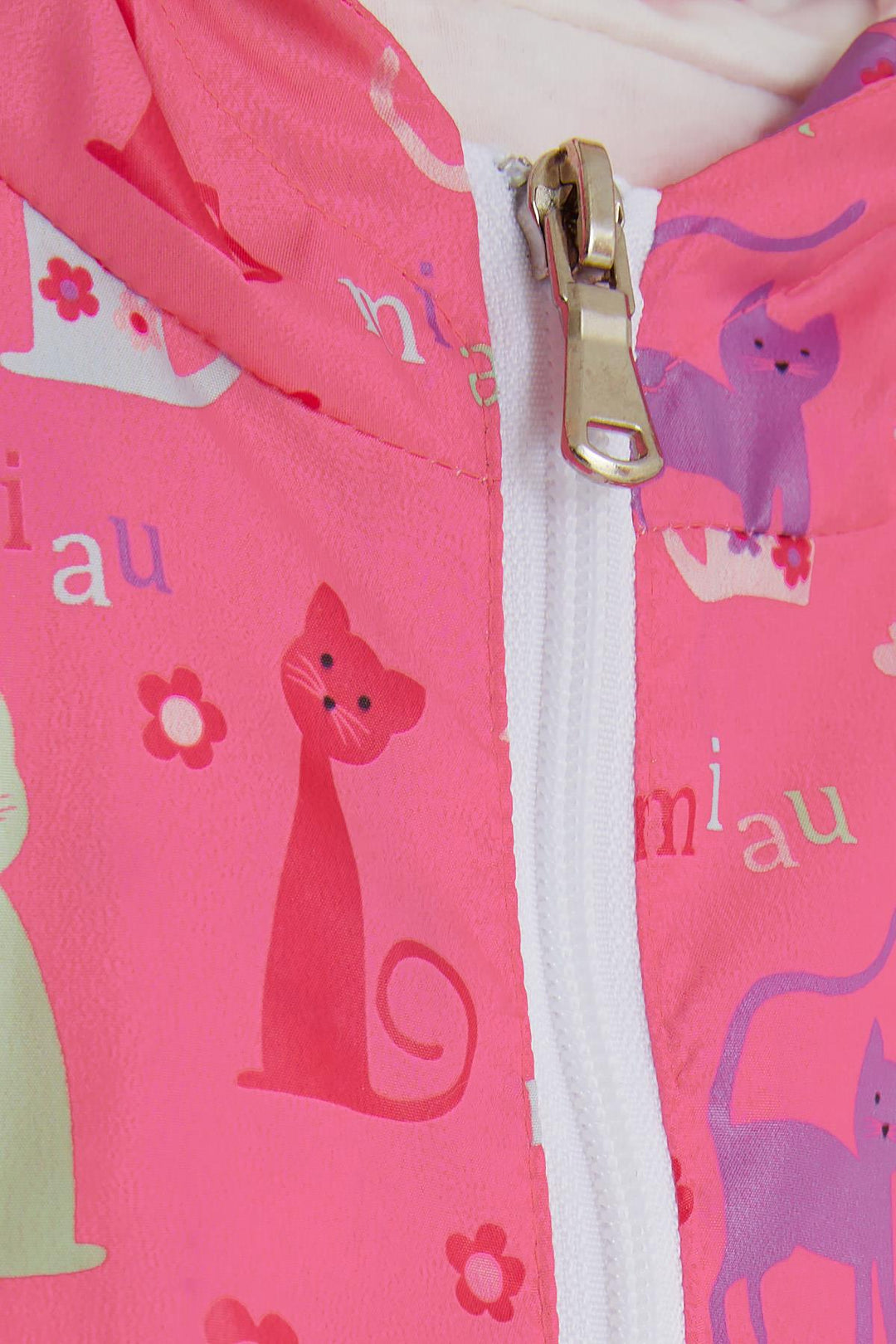 BRE Breeze Girl Child Raincoat with Kitty Pattern, 1-5 Years, Pink - Hofheim