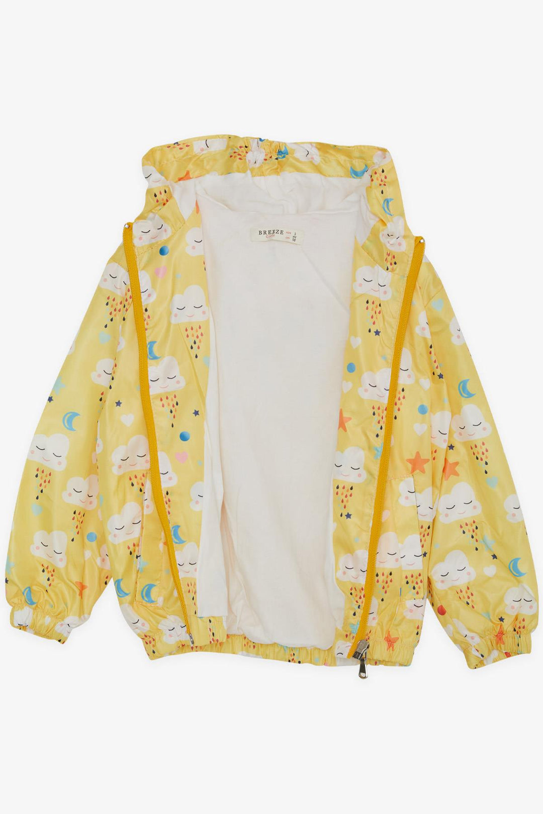 BRE Breeze Girl Child Raincoat Cute Cloud Patterned 1-5 Years, Yellow - Texarkana