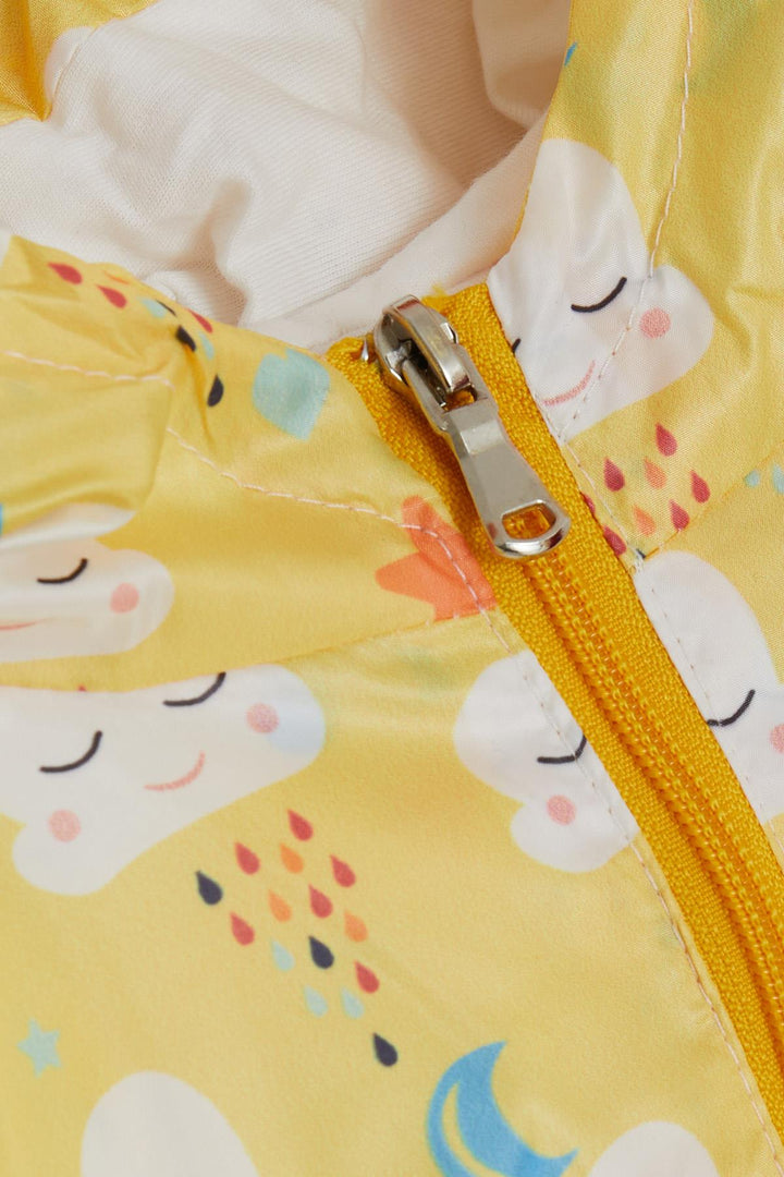BRE Breeze Girl Child Raincoat Cute Cloud Patterned 1-5 Years, Yellow - Texarkana