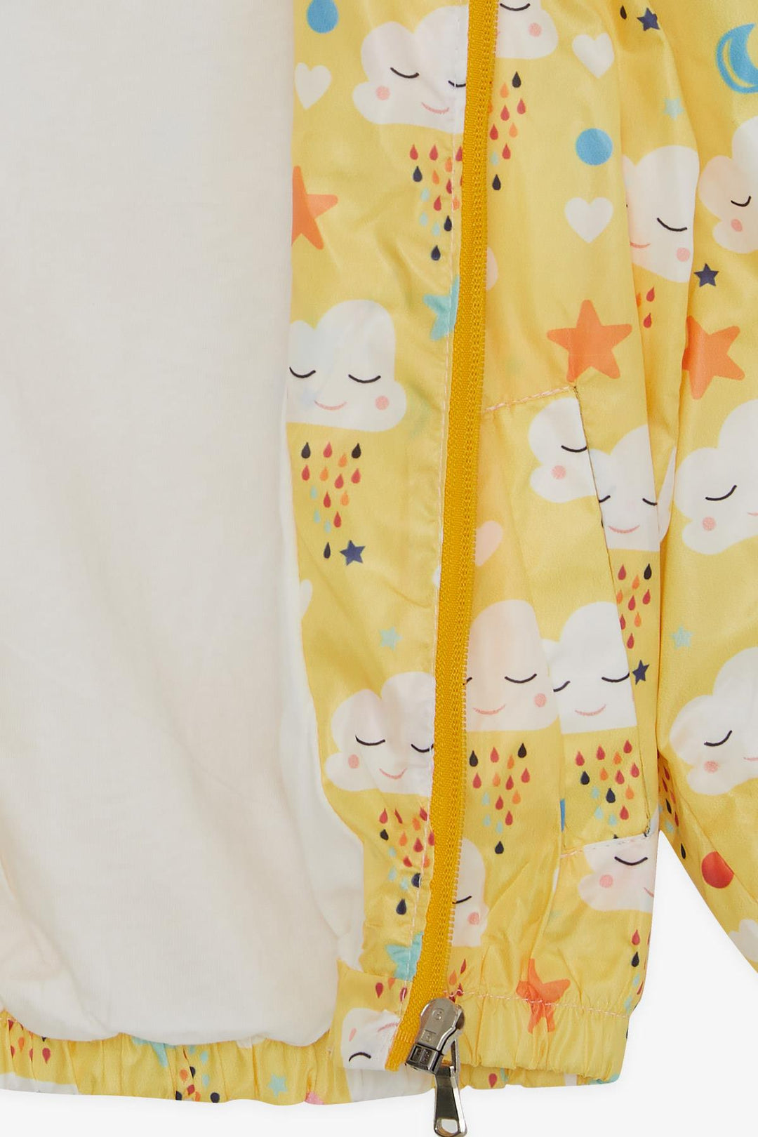 BRE Breeze Girl Child Raincoat Cute Cloud Patterned 1-5 Years, Yellow - Texarkana