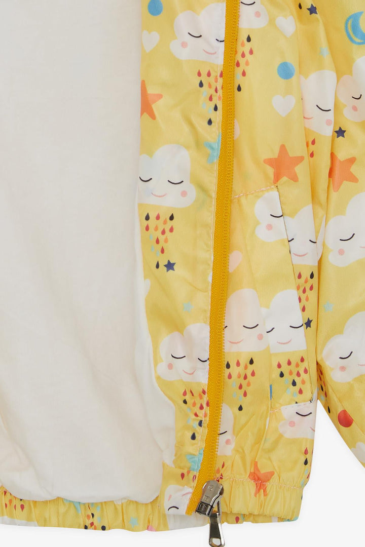 BRE Breeze Girl Child Raincoat Cute Cloud Patterned 1-5 Years, Yellow - Texarkana