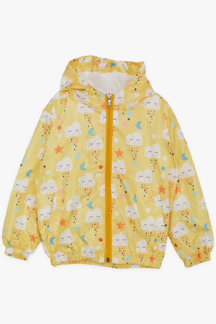 BRE Breeze Girl Child Raincoat Cute Cloud Patterned 1-5 Years, Yellow - Texarkana