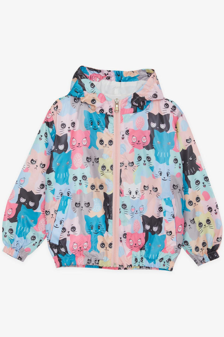 BRE Breeze Girl Child Raincoat Cute Kitty Patterned 1-5 Years, Mixed Color - Landau