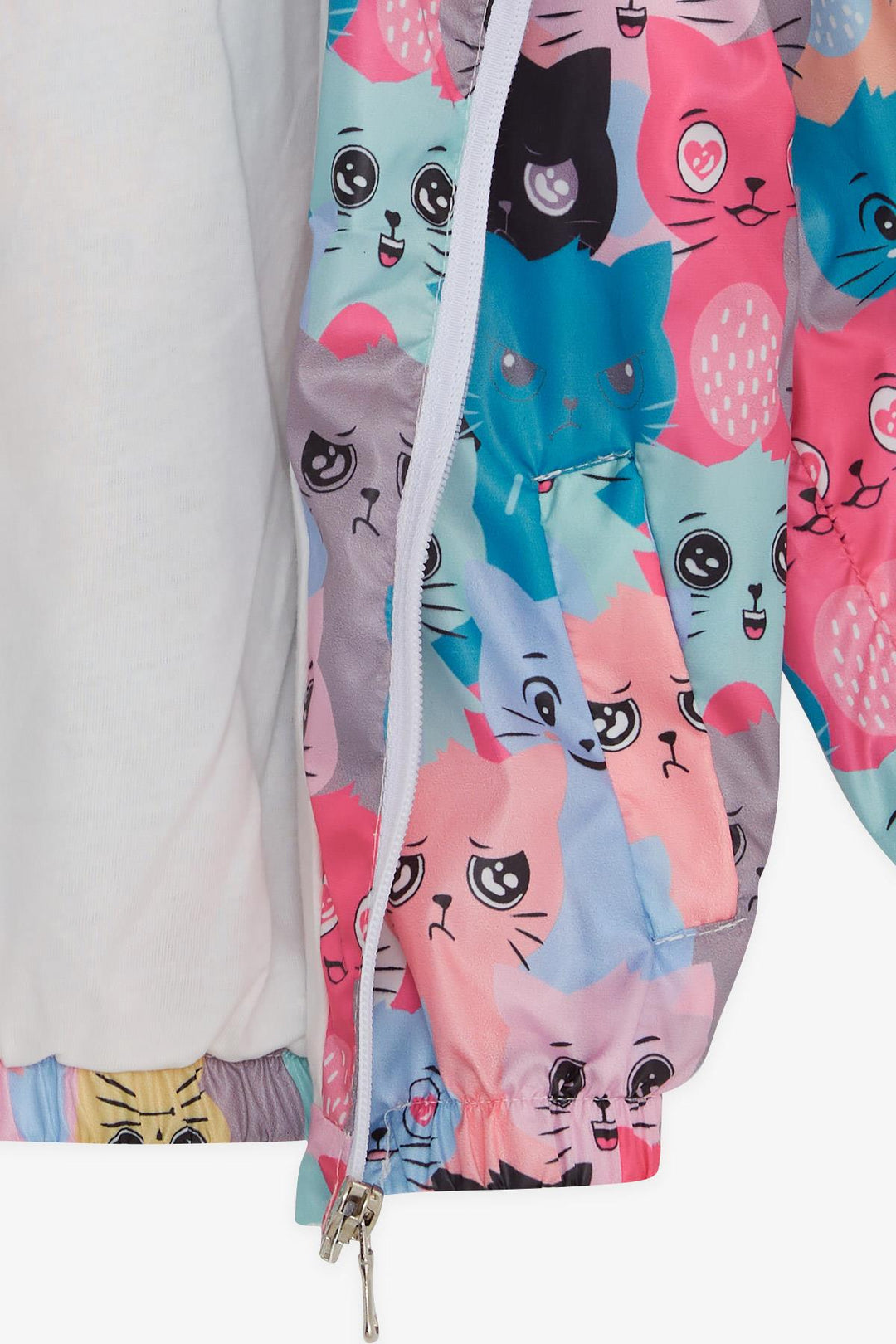 BRE Breeze Girl Child Raincoat Cute Kitty Patterned 1-6 Years, Mixed Color - Murcia