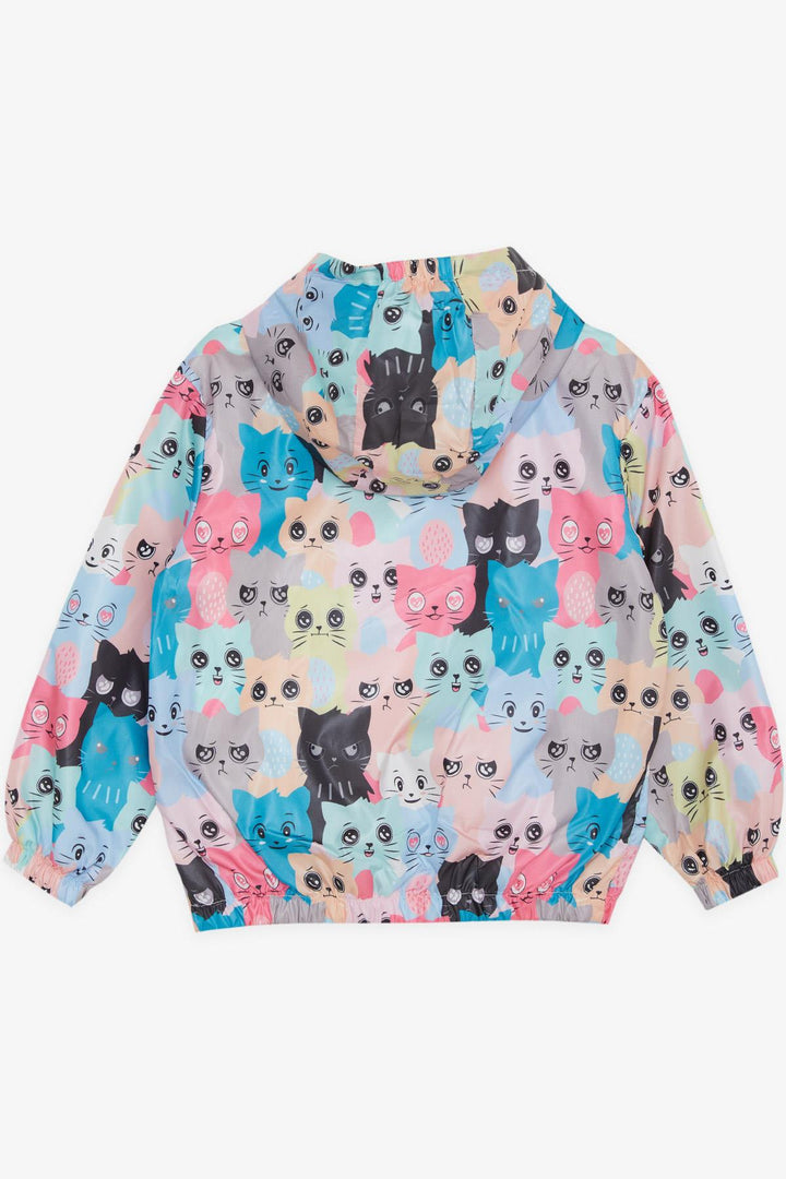 BRE Breeze Girl Child Raincoat Cute Kitty Patterned 1-5 Years, Mixed Color - Landau