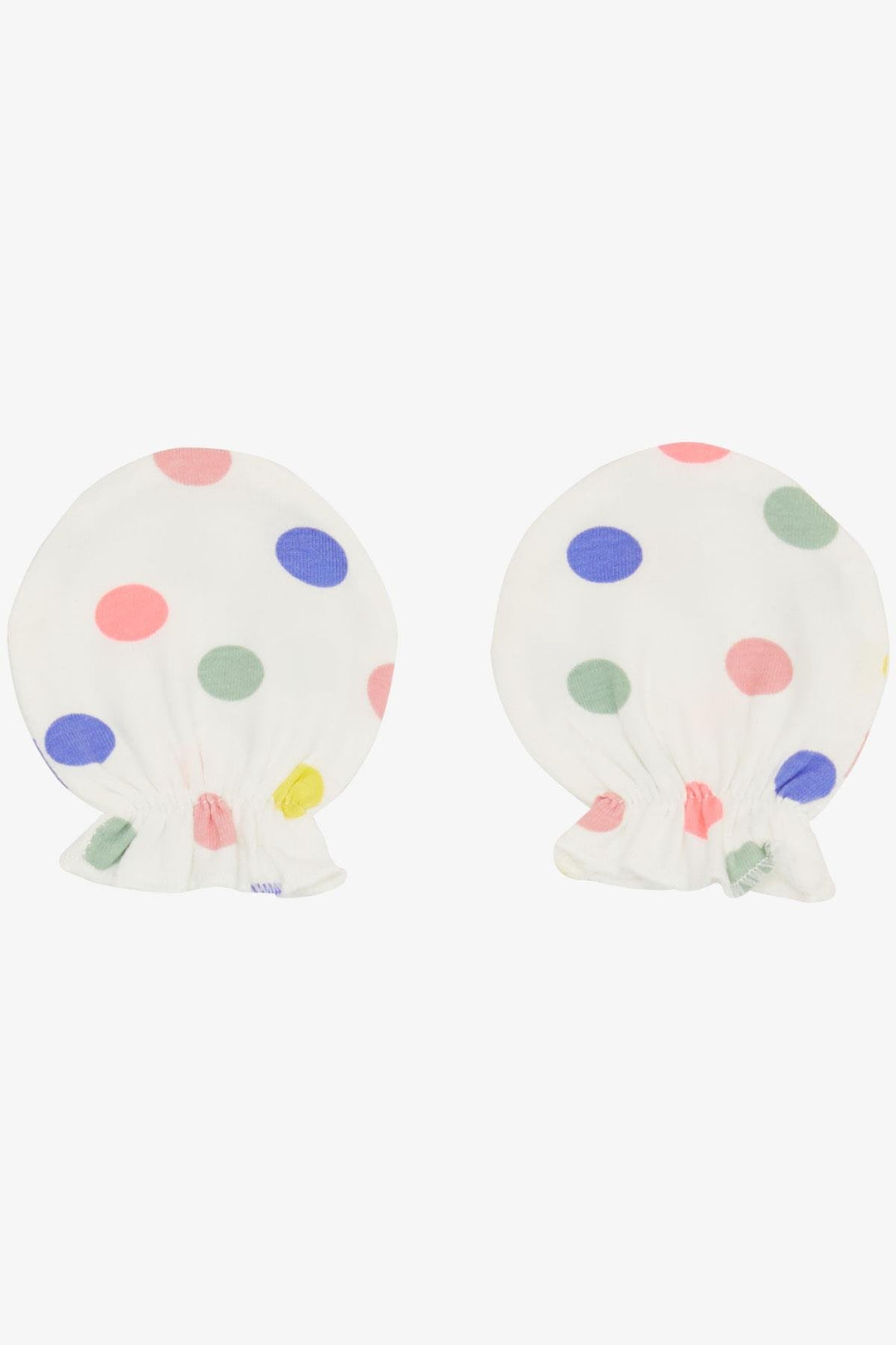 BRE Breeze Newborn Baby Mittens Colorful Polka Dot White - Muskogee