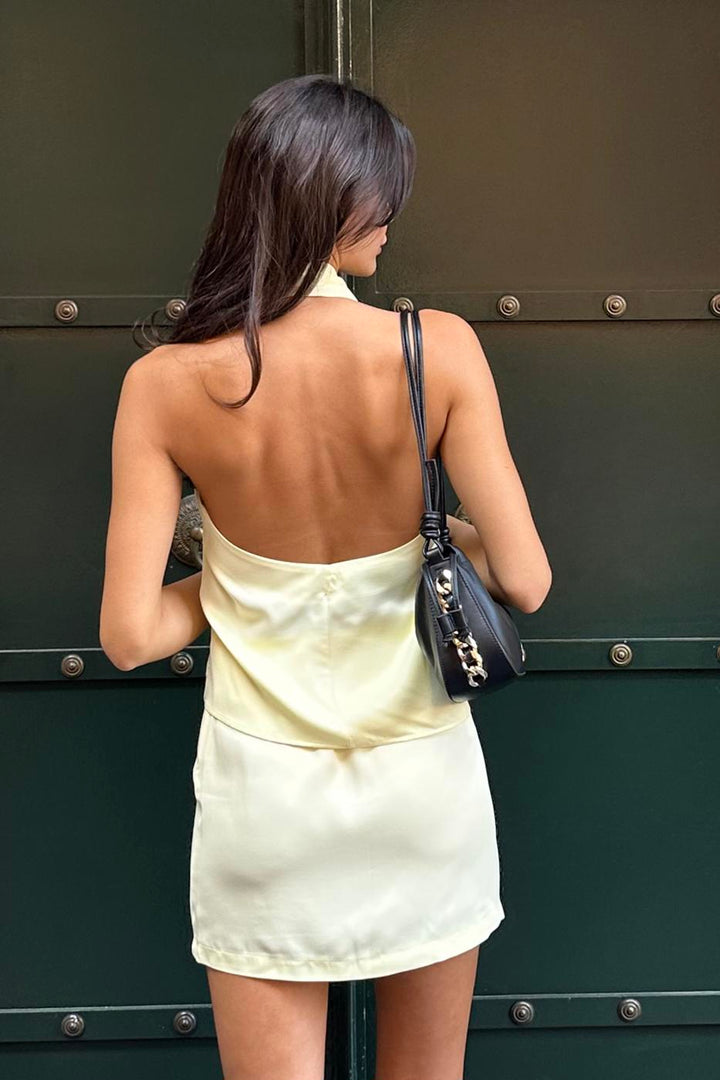 BSL Women Satin Cross-Tie Blouse - Ixmiquilpan