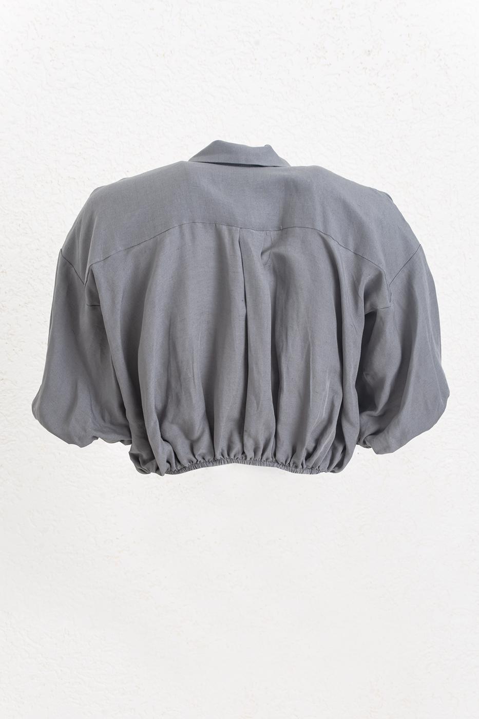 BSL Women Crop Balloon Blouse - Baytown