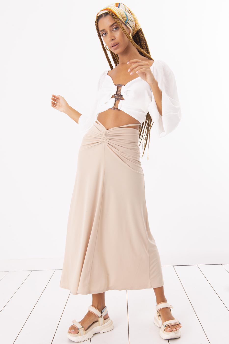 BSL Women Shirring Midi Skirt - Northcote